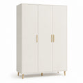 Armoire de chambre 3 portes blanche en panneaux de particules 120 x 52 x 190 cm